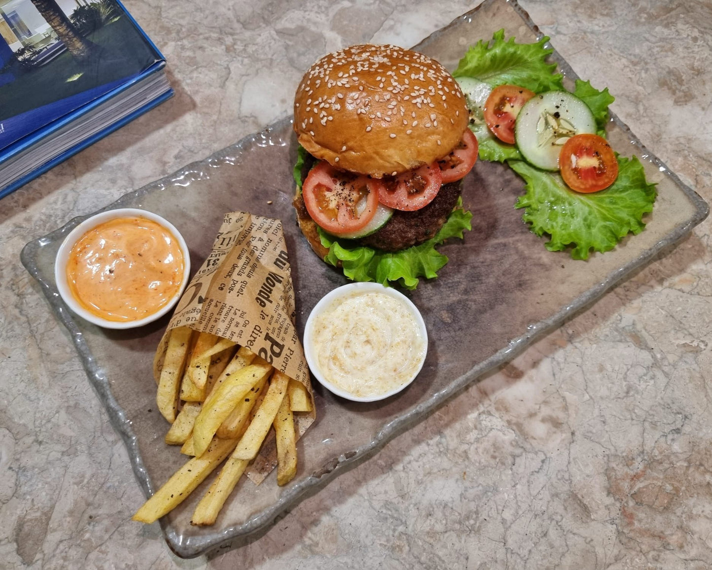 Home made Signature Serenity Beef Burger