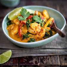 Fresh Prawn -south african peri peri curry with rice & sambals /or coconut chilli prawn curry