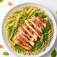 Pesto Pasta with Organic Grilled Chicken Breast & Parmesan
