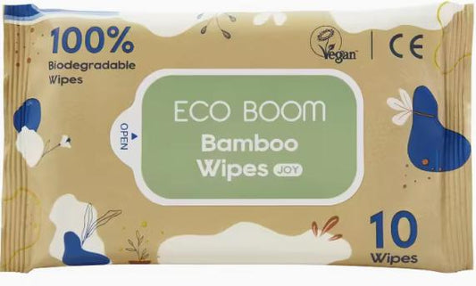 Eco wet wipes 100% bamboo - 10 sheets