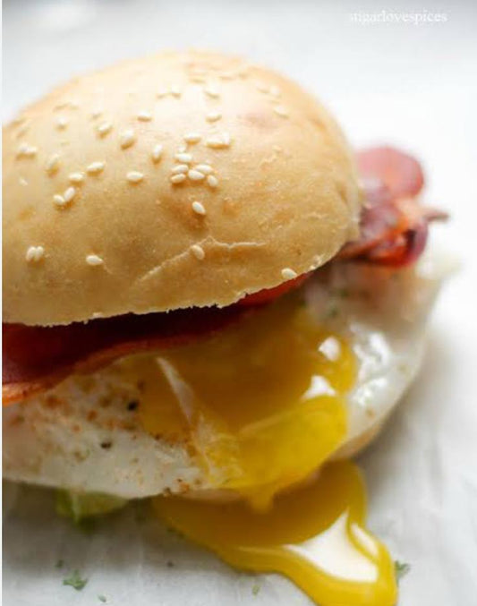 BLT with egg and Home cured Bacon Runny Egg