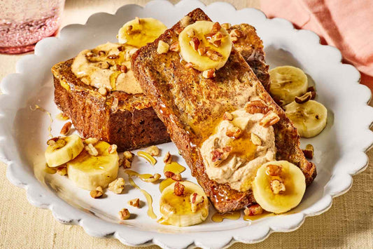 French Toast with home made Brioche bread, fresh fruit ,whipped cream, maple, pancake  or choco Syrup